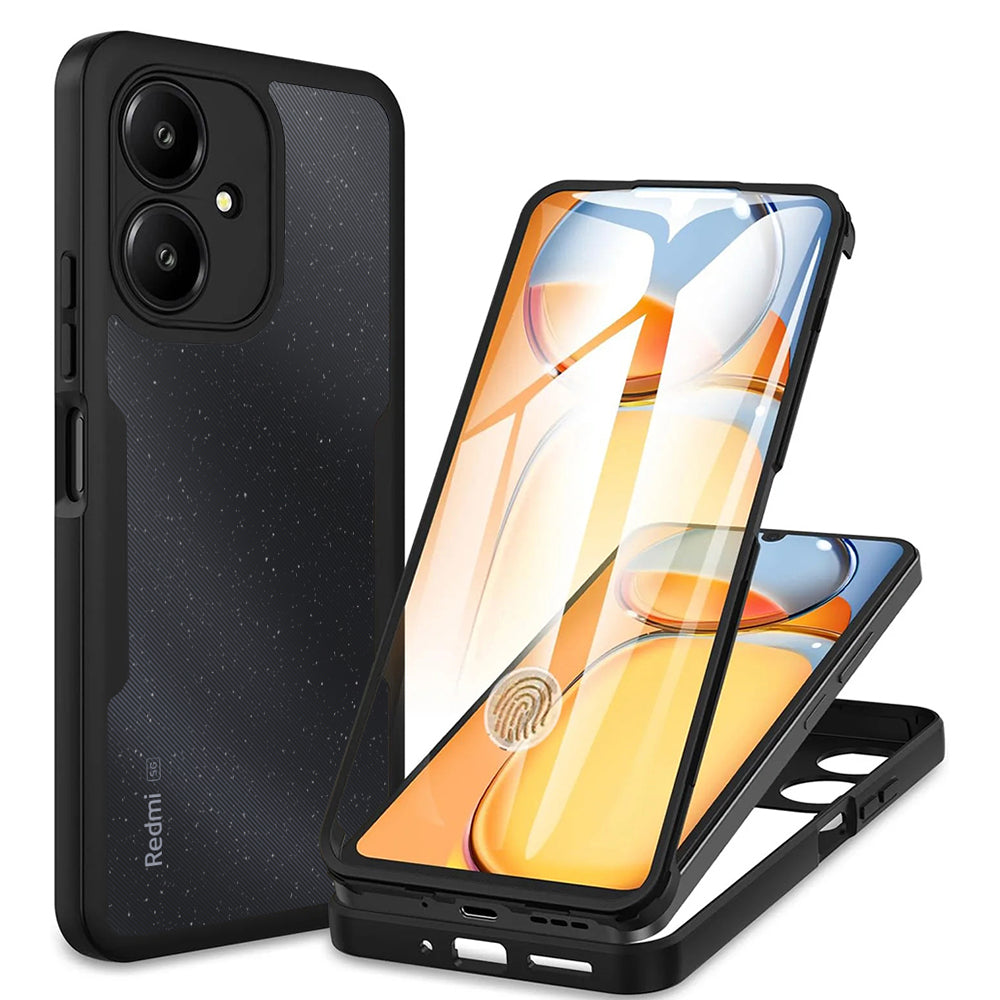 Hülle für Xiaomi Redmi 13C 5G, Techsuit, ColorVerse 360, Schwarz