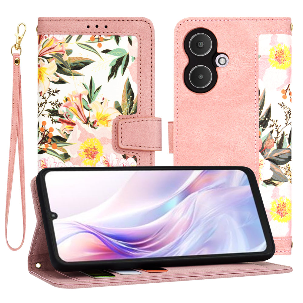 Hülle für Xiaomi Redmi 13C 5G, Techsuit, FlipCraft, Rosa
