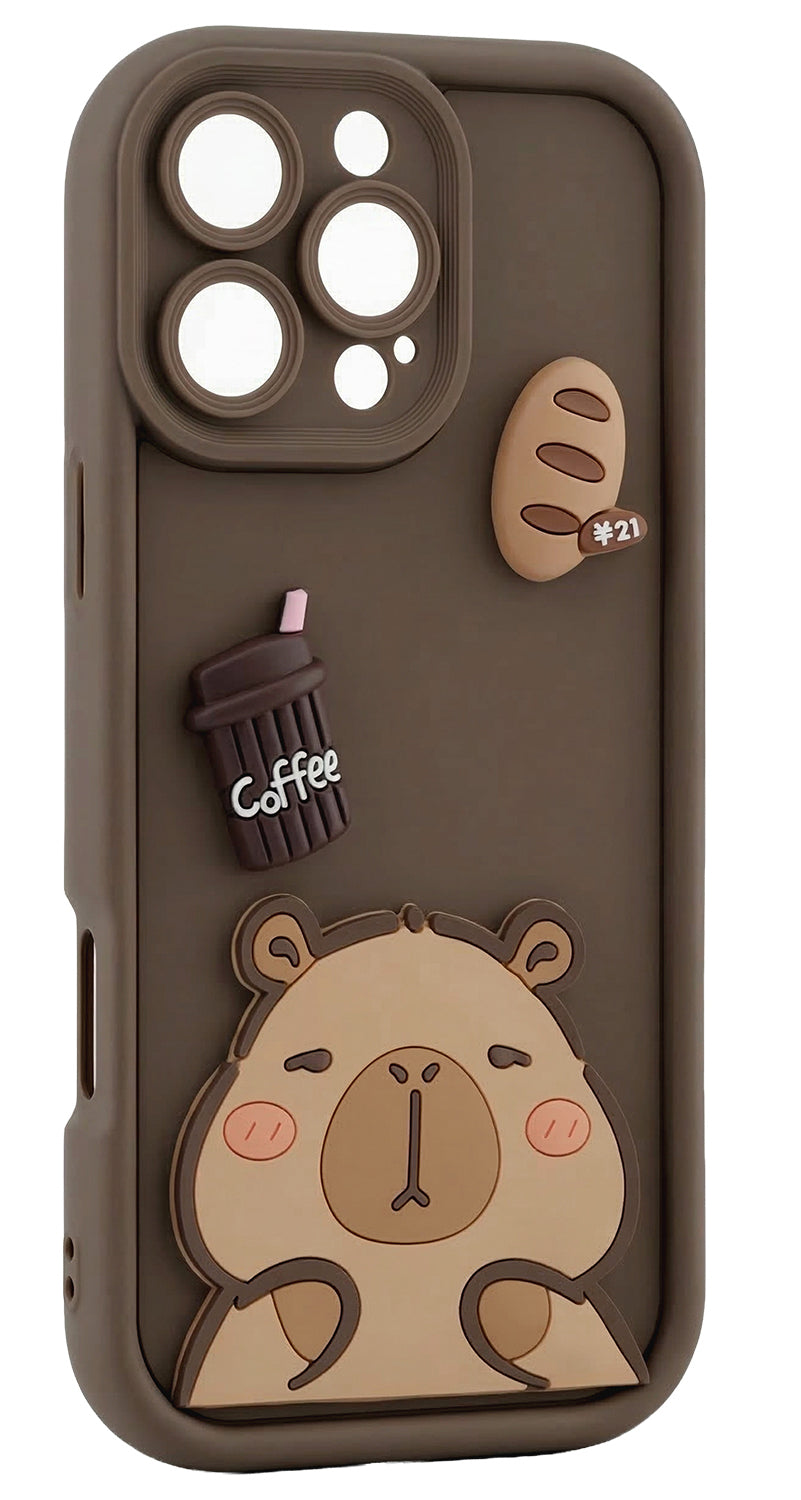 Case for Xiaomi Redmi Note 15 Pro 5G, OEM, Ultra Trendy 3D Capybara, Brown
