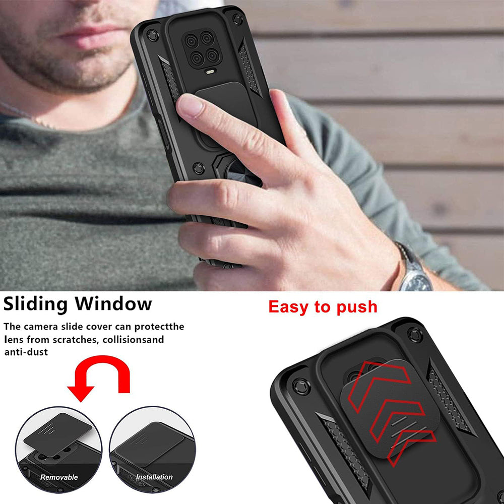 Hülle für Xiaomi Redmi 9C NFC / 9C, Techsuit, CamShield, Schwarz