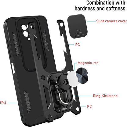 Hülle für Xiaomi Redmi 9C NFC / 9C, Techsuit, CamShield, Schwarz