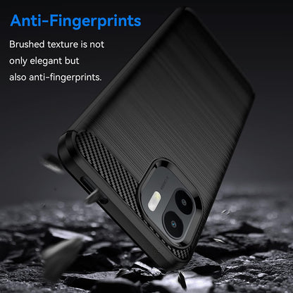Hülle für Xiaomi Redmi A2 / A1, Techsuit, Carbon, Schwarz