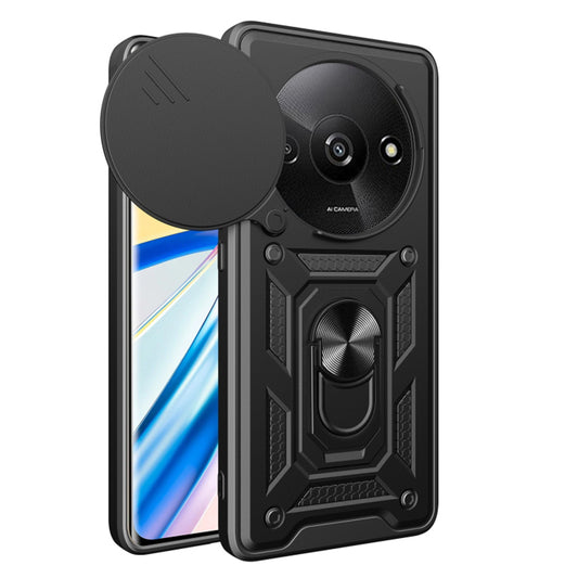 Hülle für Xiaomi Redmi A3x / A3, Techsuit, CamShield, Schwarz