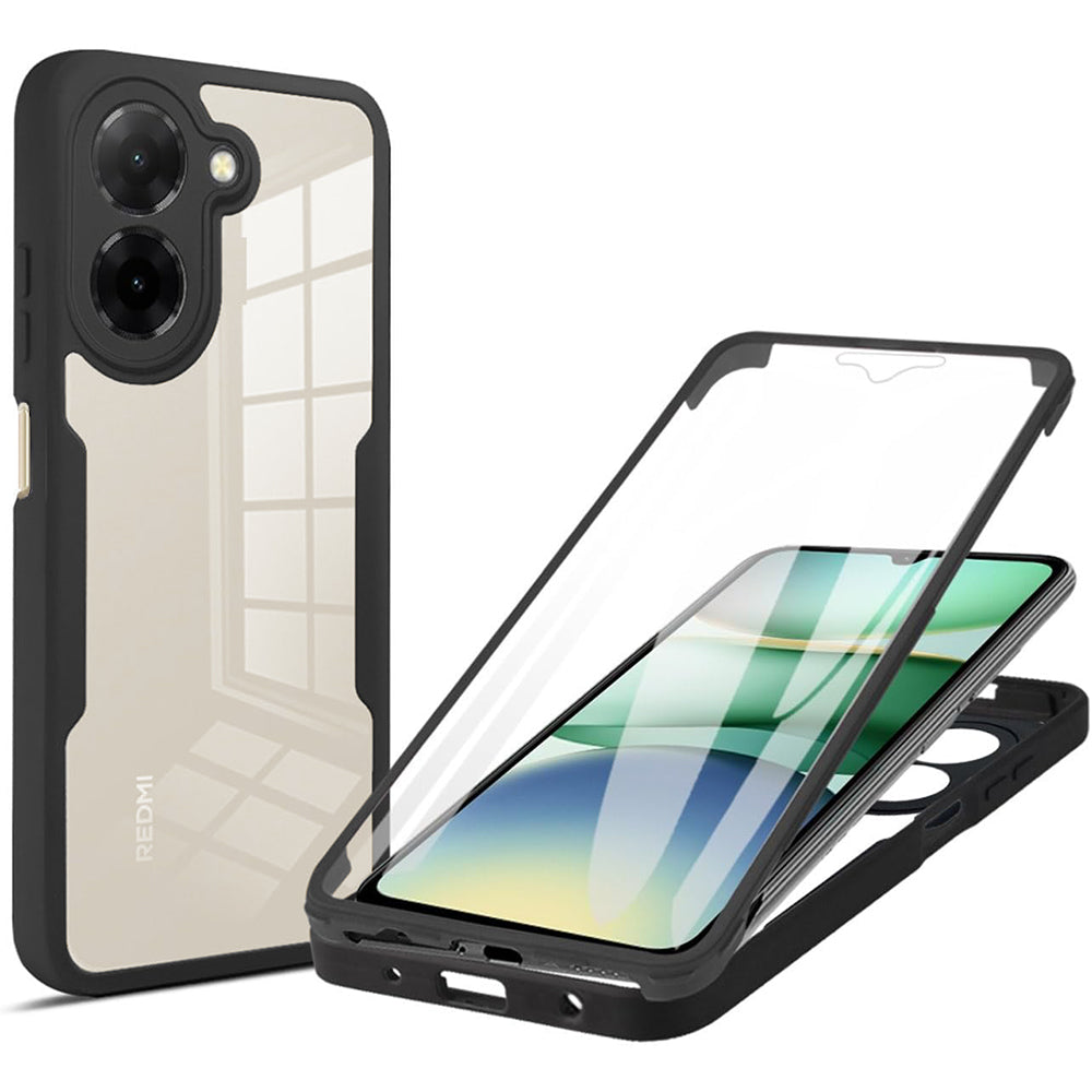 Hülle für Xiaomi Redmi A5 4G (Regional), Techsuit, ColorVerse 360, Schwarz