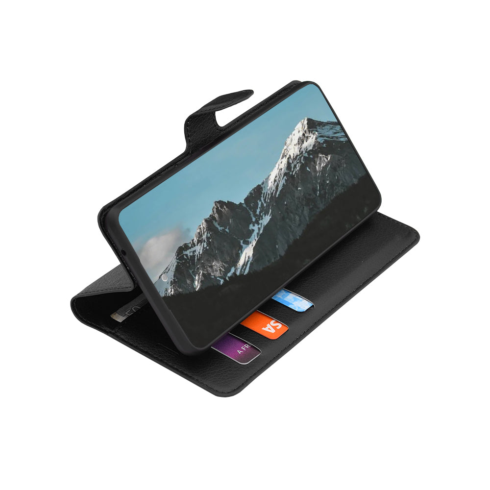Hülle für Xiaomi Redmi A7 Pro 4G, Techsuit, Leder-Folio, Schwarz