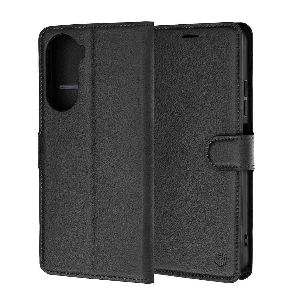 Hülle für Xiaomi Redmi A7 Pro 4G, Techsuit, Leder-Folio, Schwarz