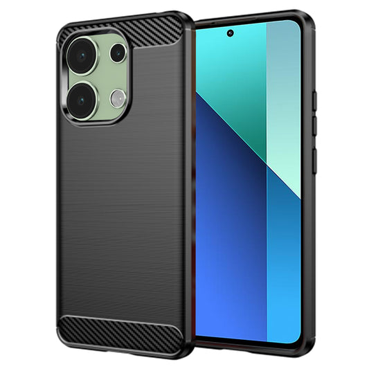 Hülle für Xiaomi Redmi Note 13 4G, Techsuit, Carbon, Schwarz