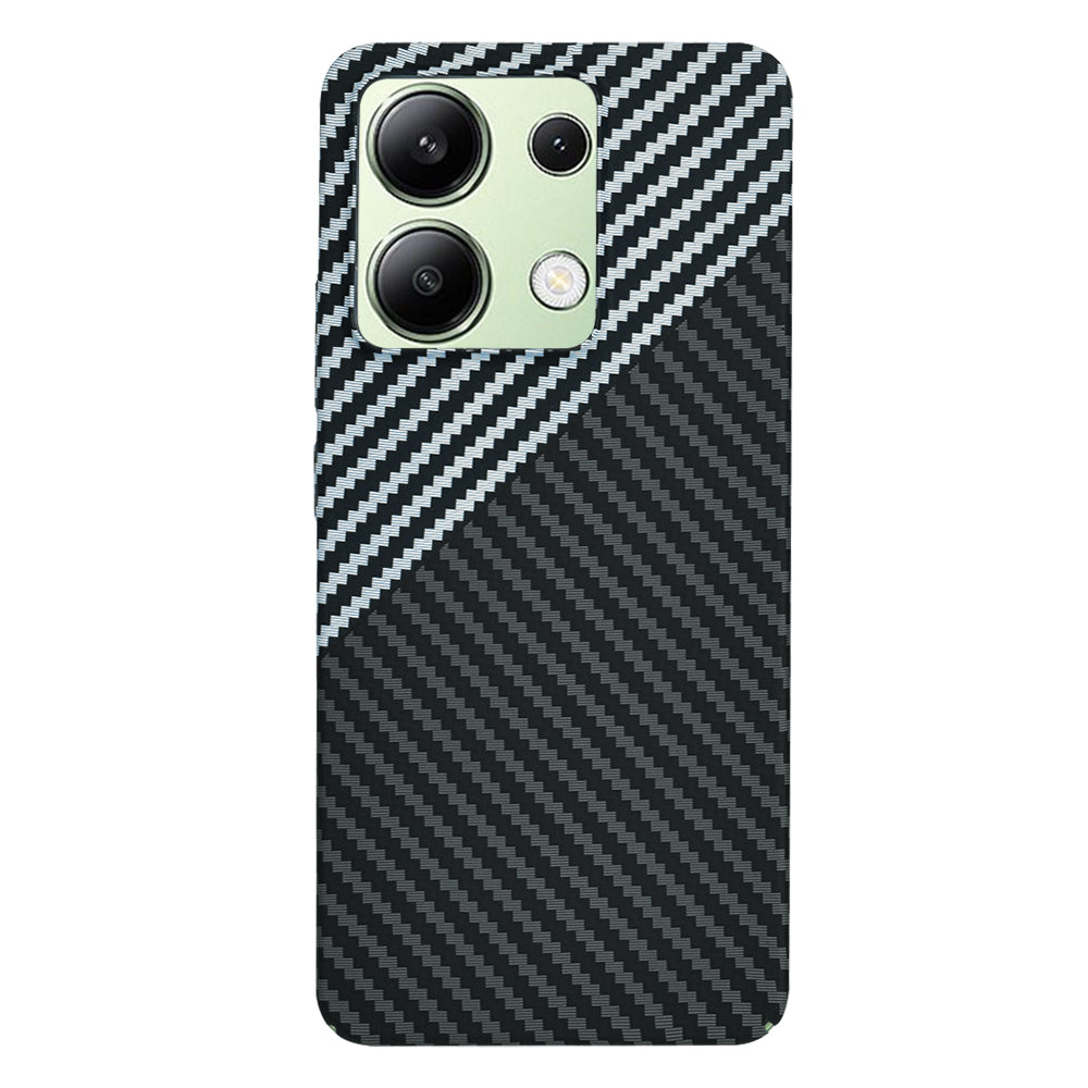 Hülle für Xiaomi Redmi Note 13 4G, Techsuit, Carbonite FiberShell, Schwarz Grau