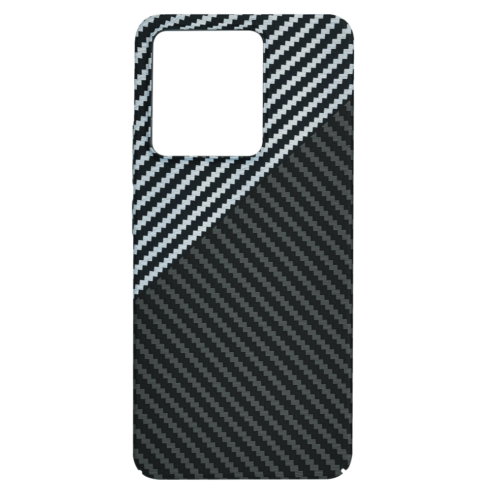 Hülle für Xiaomi Redmi Note 13 4G, Techsuit, Carbonite FiberShell, Schwarz Grau