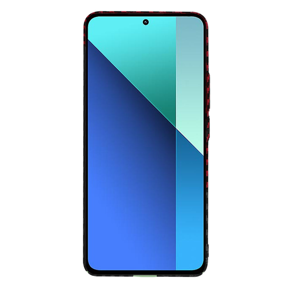 Hülle für Xiaomi Redmi Note 13 4G, Techsuit, Carbonite FiberShell, Schwarz Rot