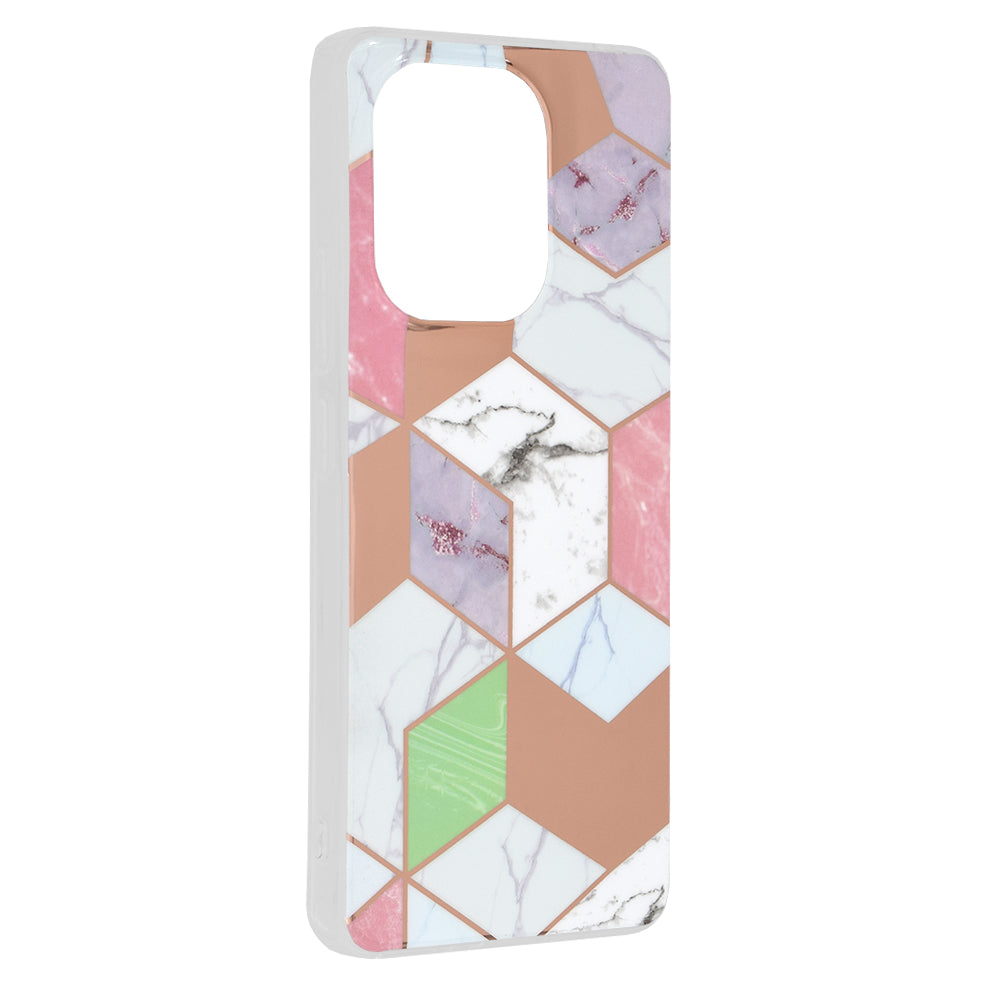 Hülle für Xiaomi Redmi Note 13 4G, Techsuit, Marmor, Lila