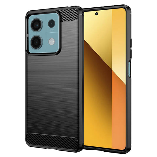 Hülle für Xiaomi Redmi Note 13 5G, Techsuit, Carbon, Schwarz