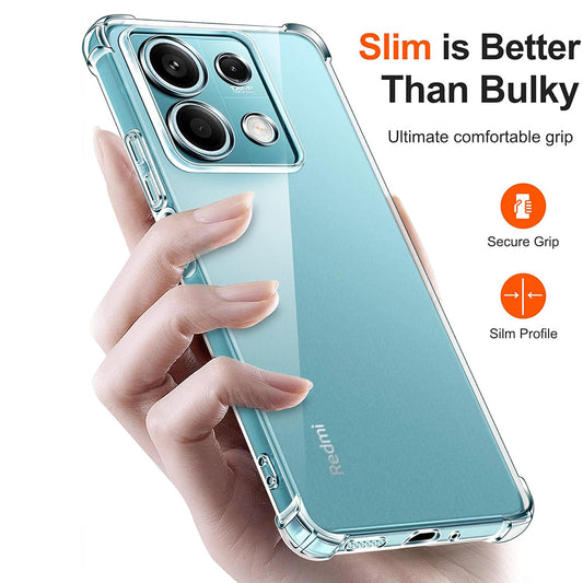 Hülle für Xiaomi Redmi Note 13 5G, Techsuit, stoßfest klar, transparent