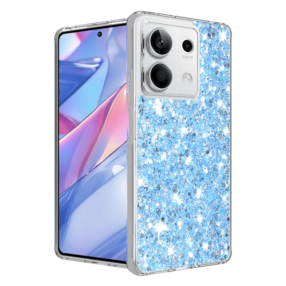 Hülle für Xiaomi Redmi Note 13 5G, Techsuit, Glitzernd, Blau