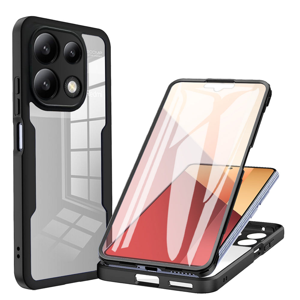 Hülle für Xiaomi Redmi Note 13 Pro 4G / Poco M6 Pro 4G, Techsuit, ColorVerse 360, Schwarz