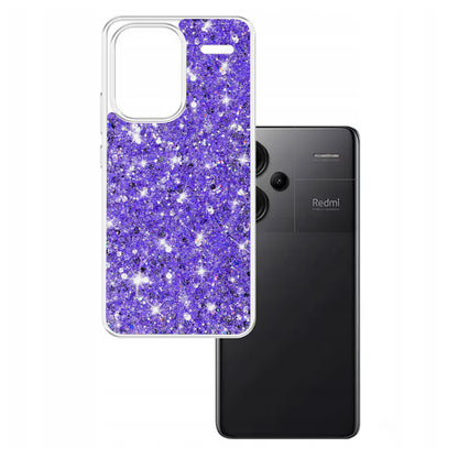 Hülle für Xiaomi Redmi Note 13 Pro+, Techsuit, Glitzernd, Lila