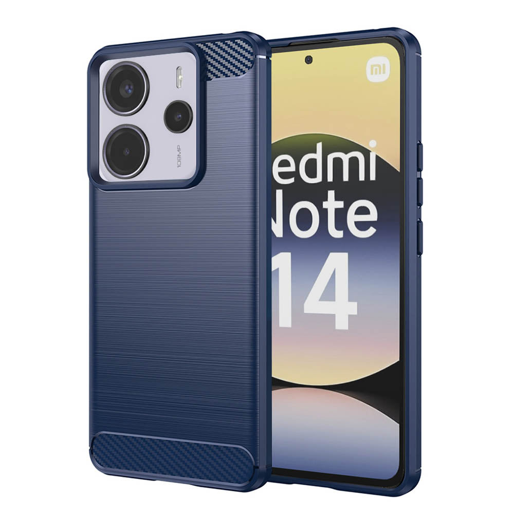 Hülle für Xiaomi Redmi Note 14 4G (Regional), Techsuit, Carbon, Blau