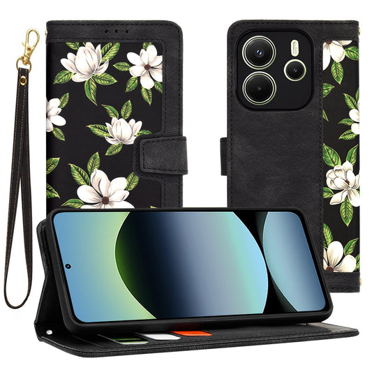 Hülle für Xiaomi Redmi Note 14 4G (Regional), Techsuit, FlipCraft, Schwarz