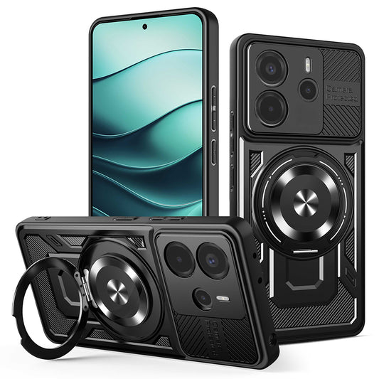Hülle für Xiaomi Redmi Note 14 4G (Regional), Techsuit, RuggedCam, Schwarz