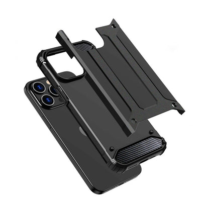 Hülle für Xiaomi Redmi Note 14 Pro 4G, Techsuit, Hybrid Armor, Schwarz
