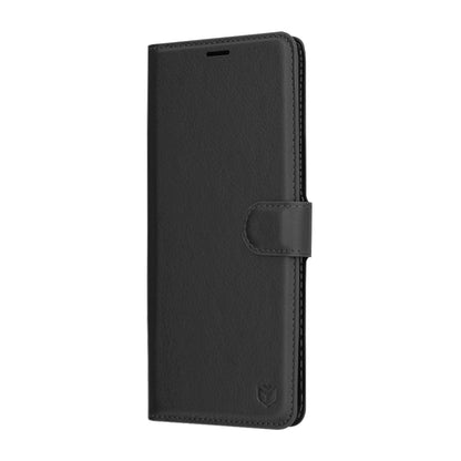 Hülle für Xiaomi Redmi Note 14 Pro 4G, Techsuit, Leder-Folio, Schwarz