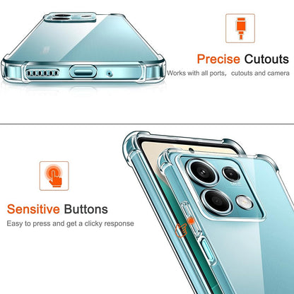 Hülle für Xiaomi Redmi Note 14S, Techsuit, stoßfest klar, transparent