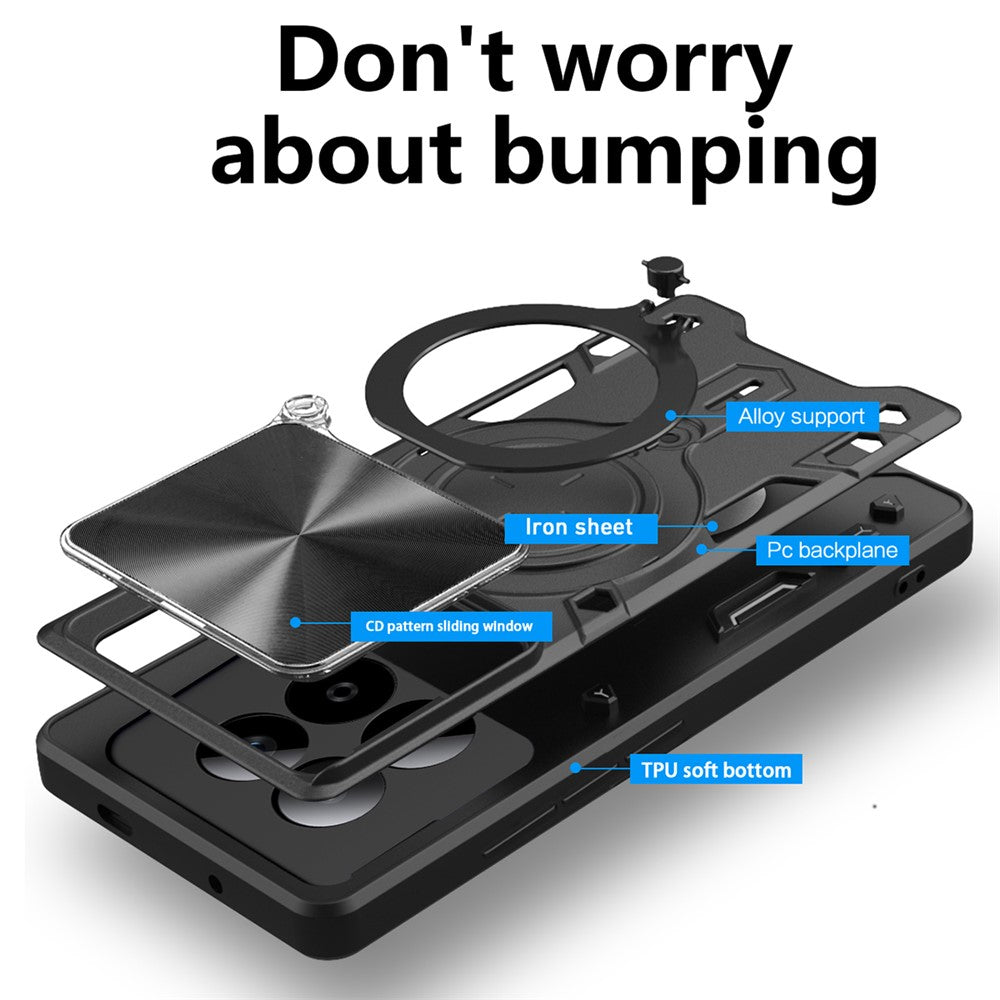 Hülle für Xiaomi Redmi Note 15 Pro 4G, Techsuit, CamGuard Pro, Blau