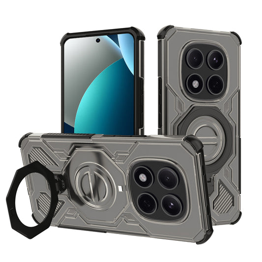 Hülle für Xiaomi Redmi Note 15 Pro 5G, Techsuit, Carbon Shield Pro, Rauchfarben
