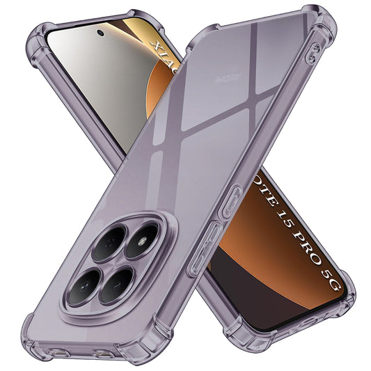 Hülle für Xiaomi Redmi Note 15 Pro 5G, Techsuit, Shockproof Clear, Schwarz