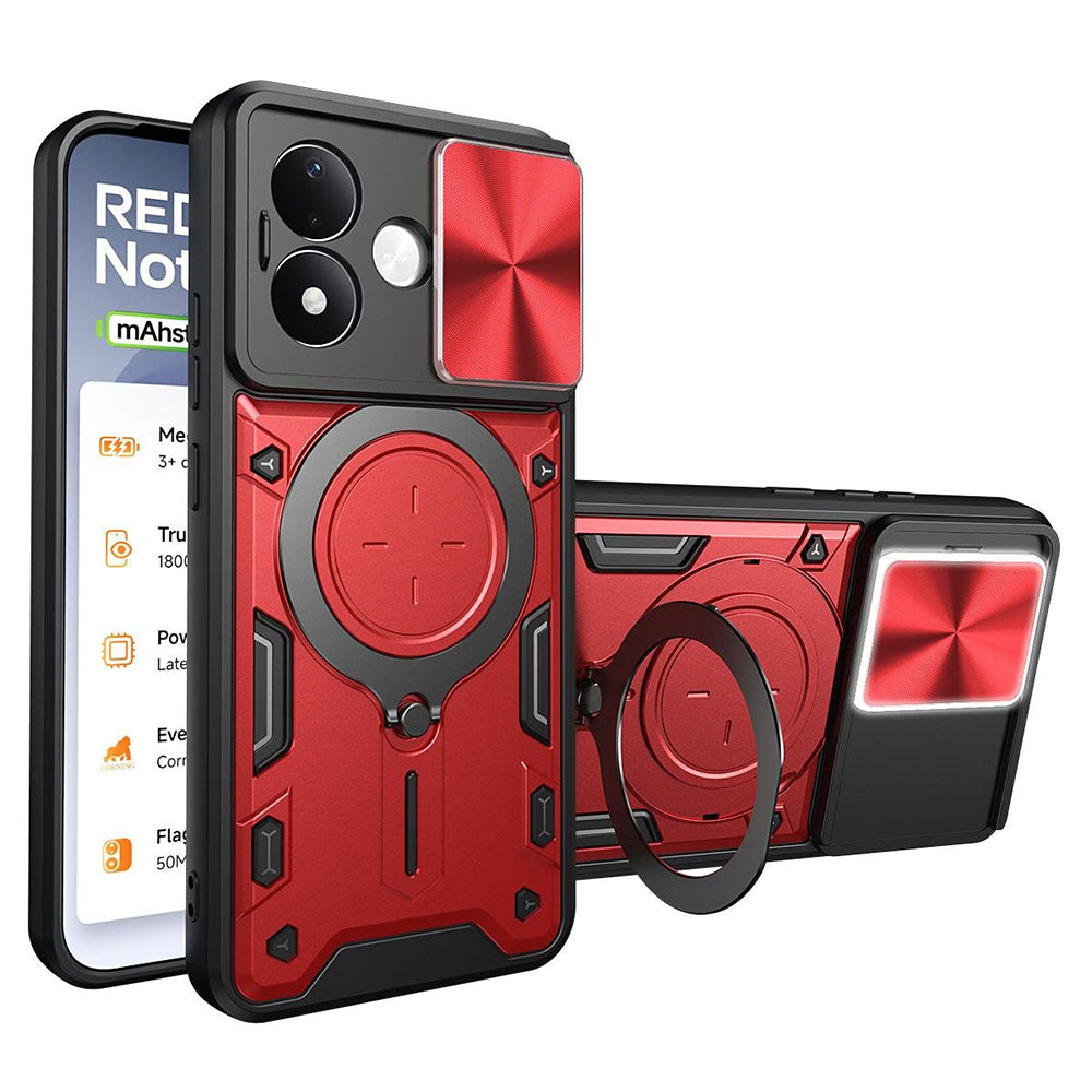 Hülle für Xiaomi Redmi Note 17 4G / Note 17 5G, Techsuit, CamGuard Pro, Rot