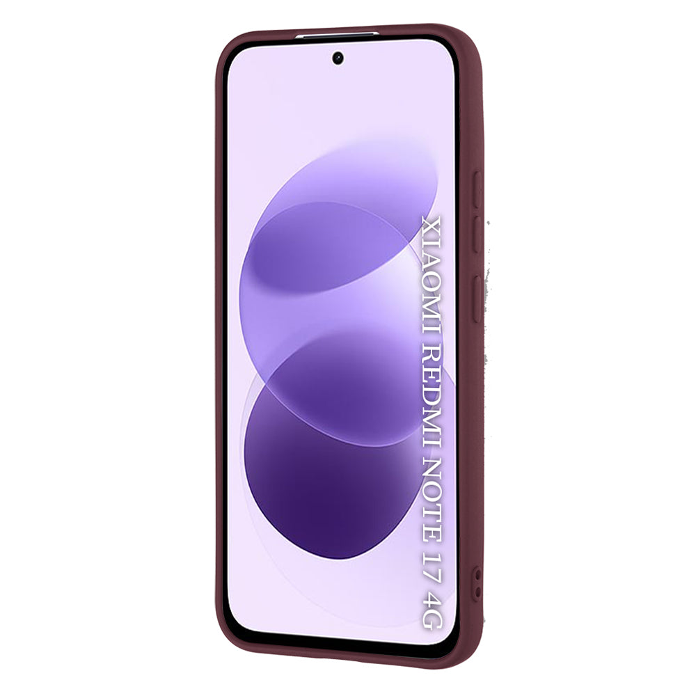 Hülle für Xiaomi Redmi Note 17 4G / Note 17 5G, Techsuit, SoftFlex, Burgunderrot