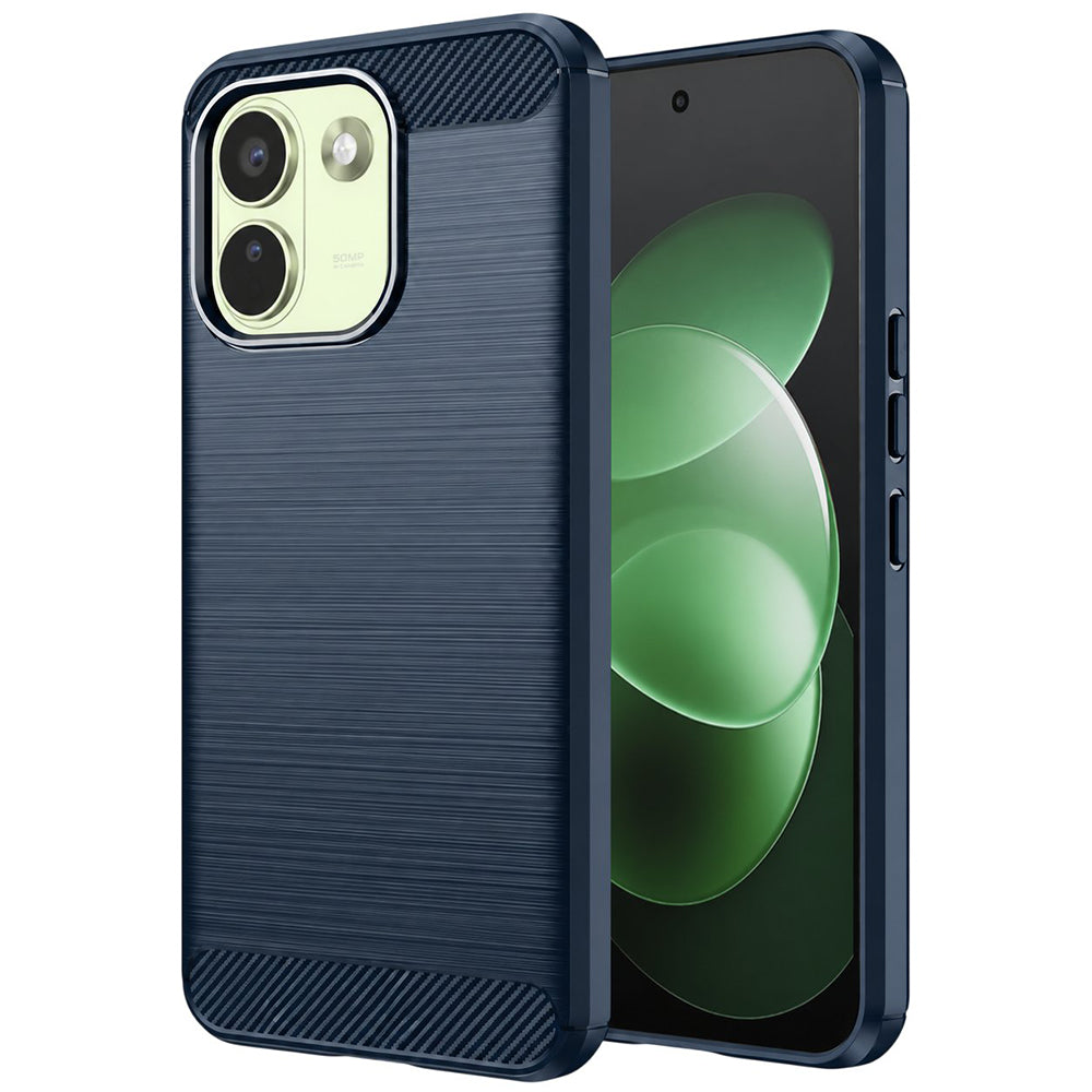 Hülle für Xiaomi Redmi Note 17 Pro Max, Techsuit, Carbon, Blau
