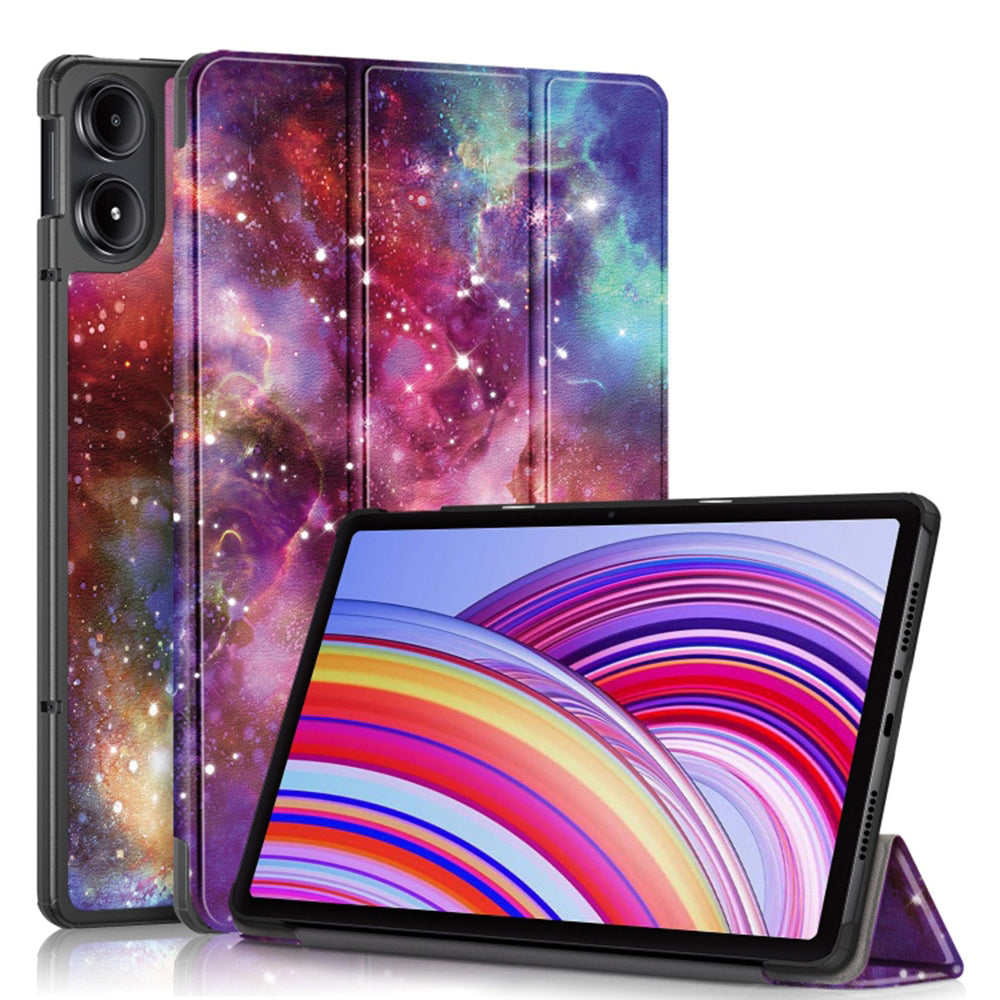 Hülle für Xiaomi Redmi Pad Pro / Pad / Pad Pro 5G, Techsuit, FoldPro Galaxy, Mehrfarbig
