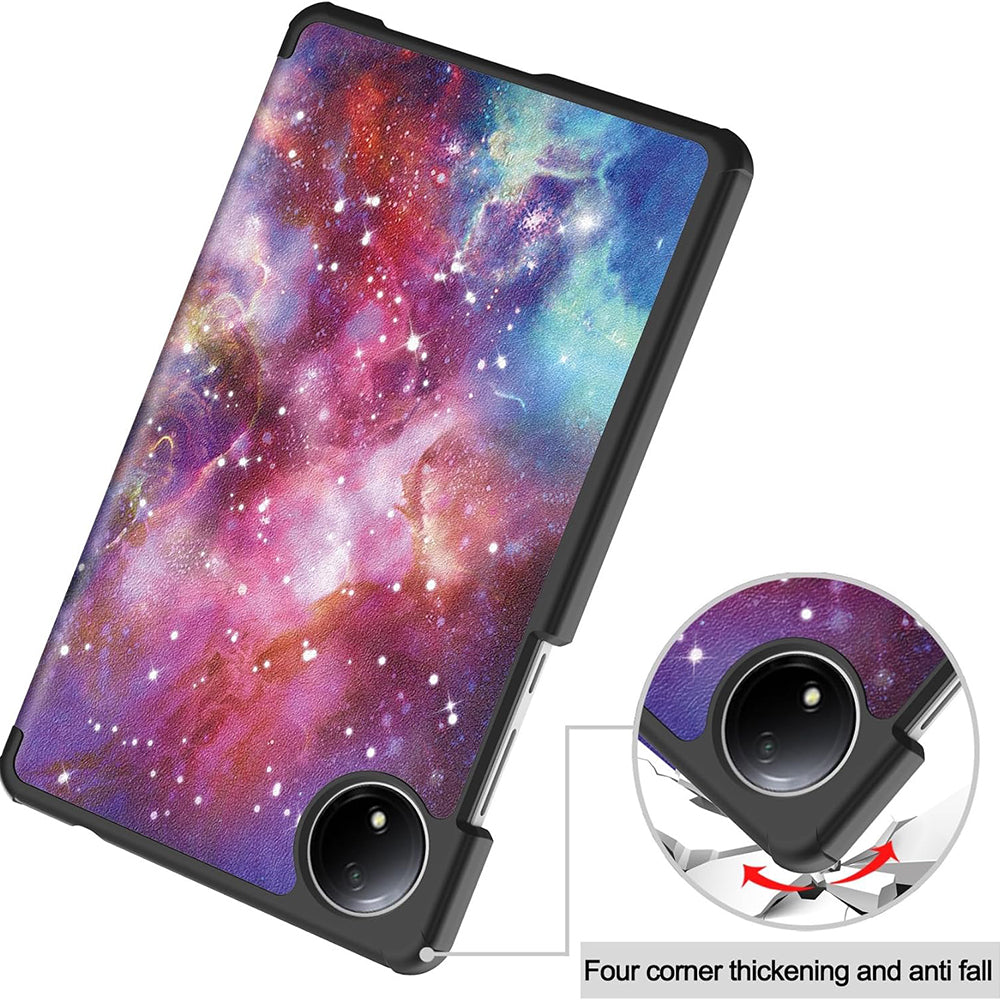 Hülle für Xiaomi Redmi Pad SE 8.7, Techsuit, FoldPro Galaxy, Mehrfarbig