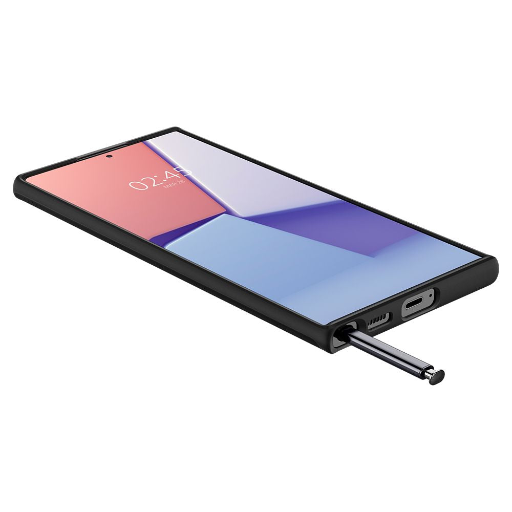 Hülle für Samsung Galaxy S22 Ultra 5G S908, Spigen, Thin Fit, Schwarz ACS03911