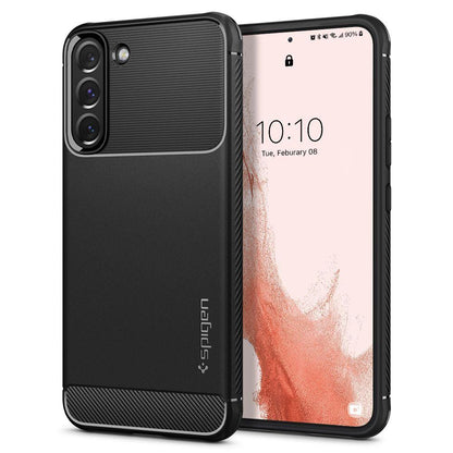 Case for Samsung Galaxy S22 5G S901, Spigen, Rugged Armor, Black ACS03986