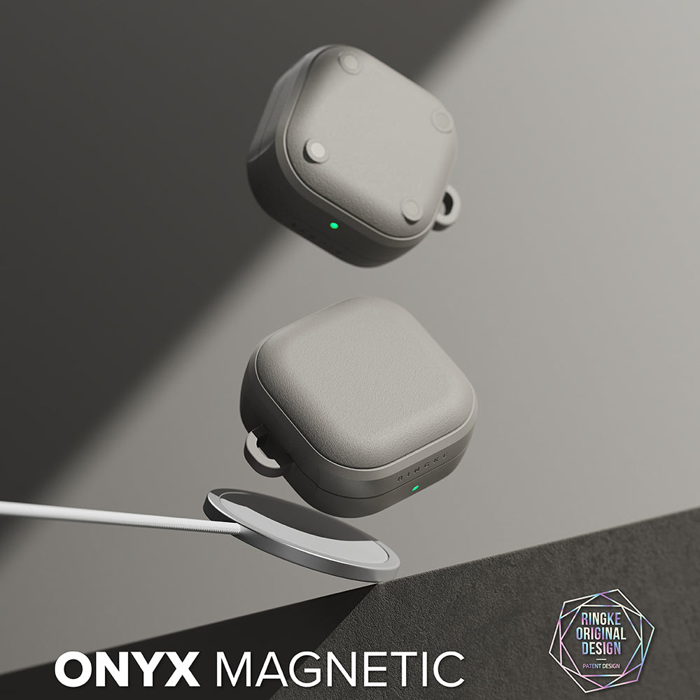 Ringke Onyx Magnetic Hülle für Samsung Galaxy Buds4 / Buds4 Pro, Grau