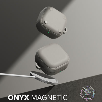 Ringke Onyx Magnetic Hülle für Samsung Galaxy Buds4 / Buds4 Pro, Grau