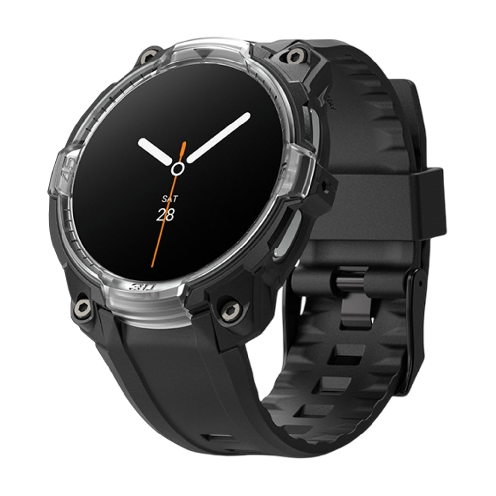 Ringke Rugged Gear Hülle für Samsung Galaxy Watch8 Classic, Schwarz Transparent