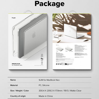Ringke Slim Hülle für Apple MacBook Neo 13 Zoll, matt transparent