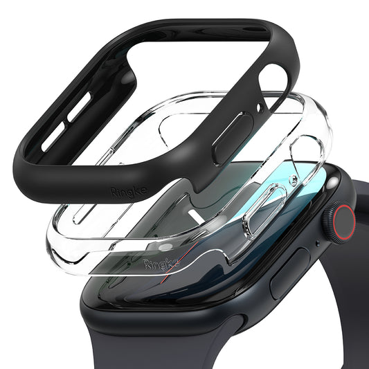 Ringke Slim Hülle für Apple Watch Series 10 / 11 42mm, 2er Set, Matt Schwarz / Transparent