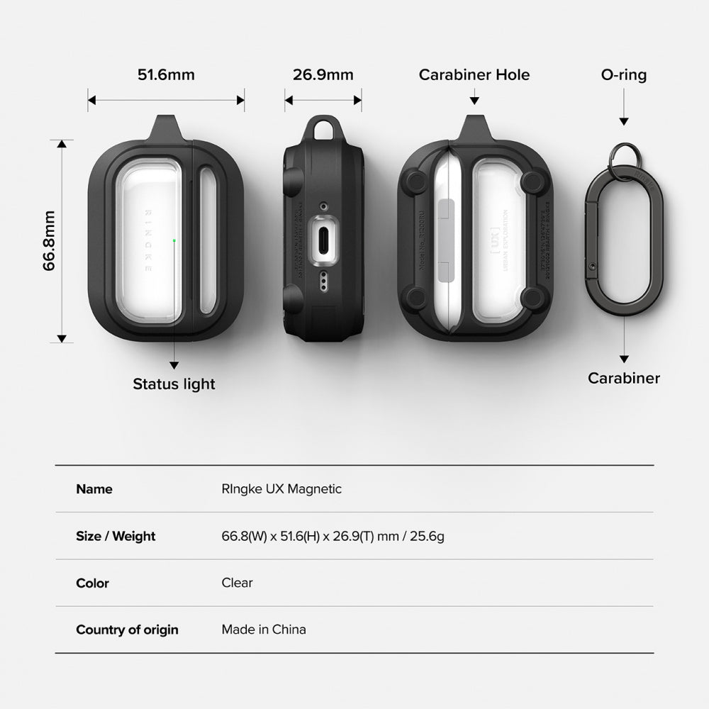 Ringke UX Hülle für Apple AirPods Pro 3, Transparent