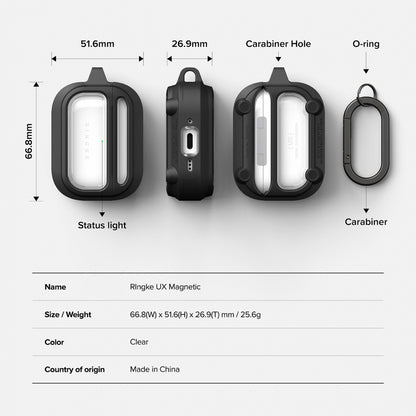 Ringke UX Hülle für Apple AirPods Pro 3, Transparent