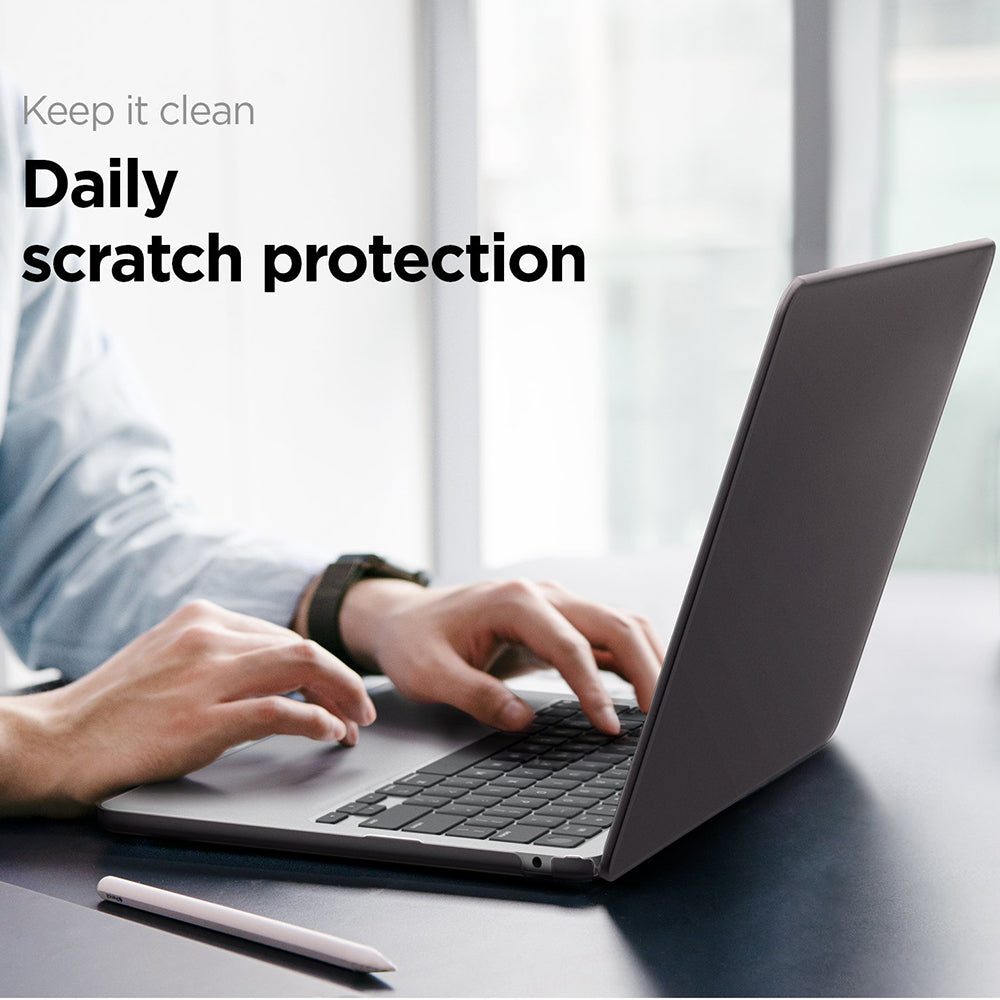 Spigen Airskin Hülle für Apple MacBook Air 13 Zoll (2026) / (2025) / (2024) / (2022), Schwarz Satin ACS11531