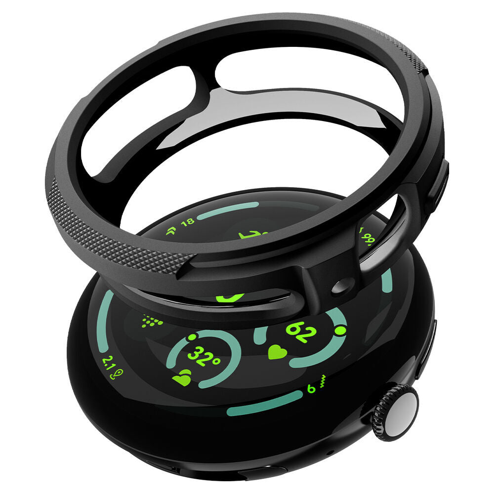 Spigen Liquid Air Hülle für Google Pixel Watch 4 41mm, Matt Schwarz ACS09483