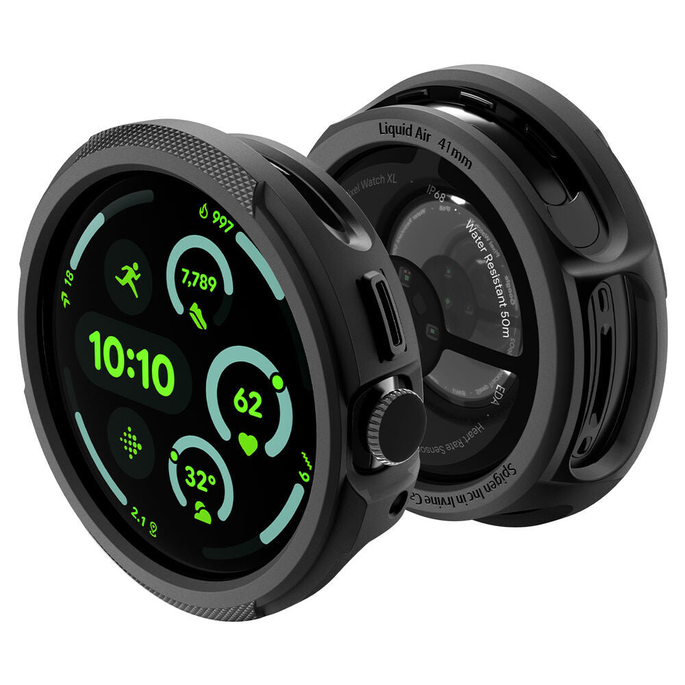 Spigen Liquid Air Hülle für Google Pixel Watch 4 41mm, Matt Schwarz ACS09483