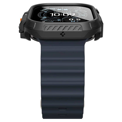 Spigen Lock Fit Hülle mit Displayschutz für Apple Watch Ultra Series, Schwarz ACS12054