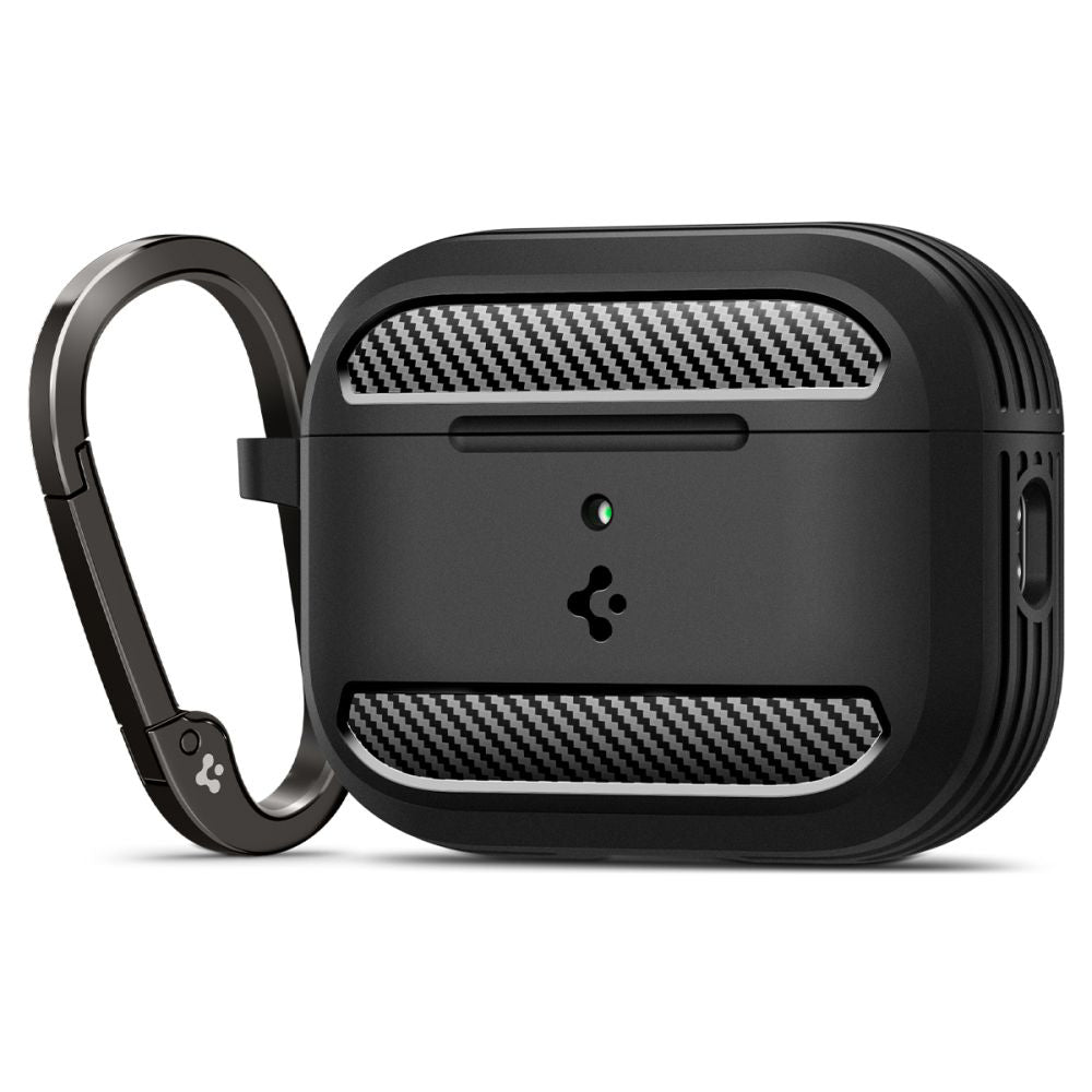 Spigen Rugged Armor Hülle für Apple AirPods Pro 3, Mattschwarz ACS09822