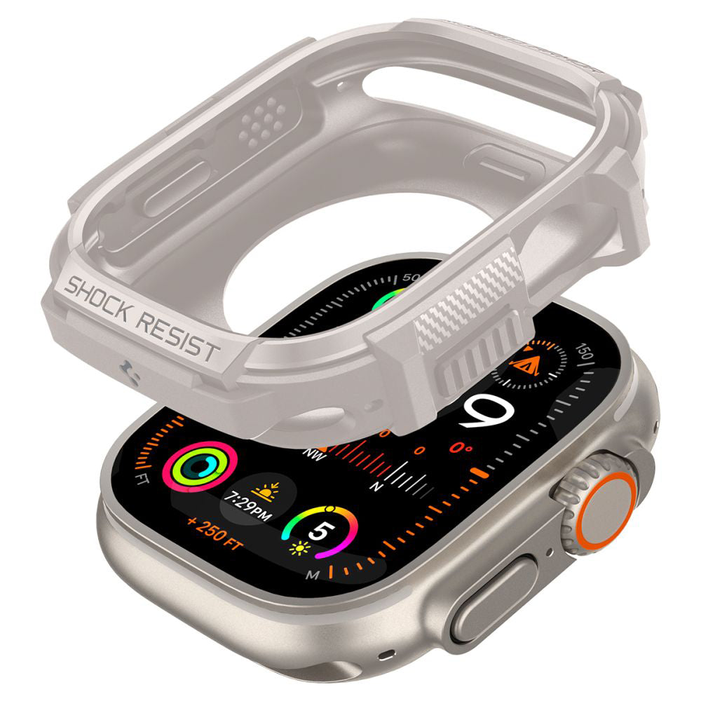 Spigen Rugged Armor Hülle für Apple Watch Ultra Series, Beige ACS07381