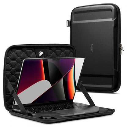 Spigen Rugged Armor Hülle für Laptop 13 Zoll - 14 Zoll, Schwarz AFA04270